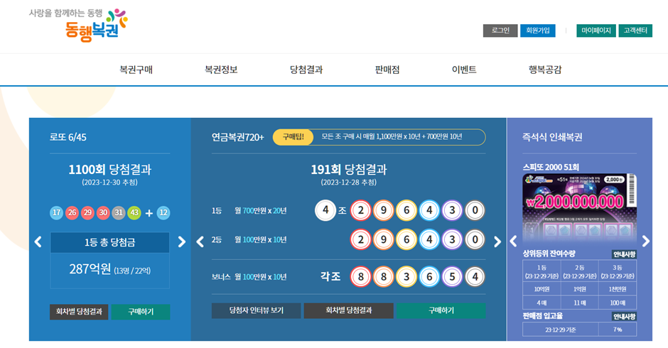 온라인으로 복권 구매 방법 (동행복권 / 로또 / 연금복권) 3 온라인으로 복권 구매 방법 (동행복권 / 로또 / 연금복권)